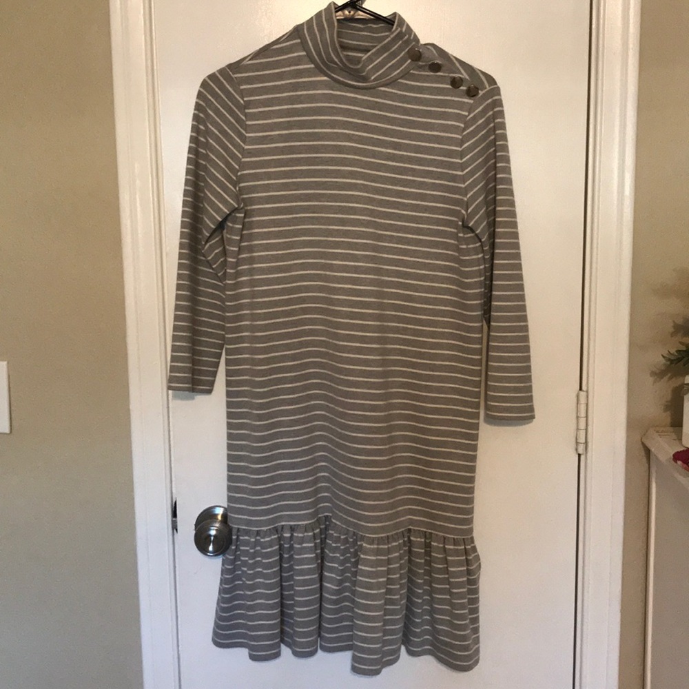 Kate Spade Mock Neck Stripped Knit Dress